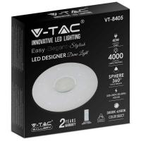 V-TAC VT-8405 PLAFONIERA TONDA 20W/40W 3IN1 EFFETTO STELLATO IP20 DIMMERABILE CON TELECOMANDO LED2114941 1