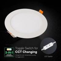 V-TAC VT-1207CCT PANNELLO LED MINI 12W ROTONDO BIANCO CCT DA INCASSO CREE LED2148596 3