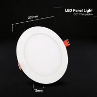 V-TAC VT-1807CCT PANNELLO LED MINI 18W ROTONDO BIANCO CCT DA INCASSO CREE LED2148606 2