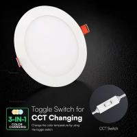 V-TAC VT-1807CCT PANNELLO LED MINI 18W ROTONDO BIANCO CCT DA INCASSO CREE LED2148606 3