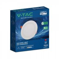 V-TAC VT-2207CCT PANNELLO LED MINI 22W ROTONDO BIANCO CCT DA INCASSO CREE LED2164236 1