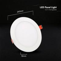 V-TAC VT-2207CCT PANNELLO LED MINI 22W ROTONDO BIANCO CCT DA INCASSO CREE LED2164236 2