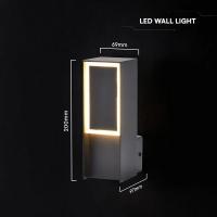 V-TAC VT-10189 APPLIQUE LED ESTERNO RICHIAMO NERA 5W 3000K IP54 LED24317 4