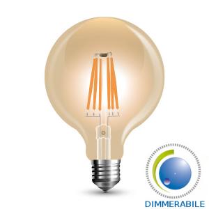 v-tac VT-2018D GLOBO LED E27 8W FILAMENTO VINTAGE AMBRATA BIANCO CALDO DIMM LED217155
