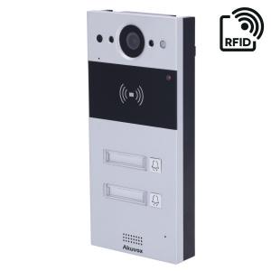 akuvox AK-R20B POSTAZIONE ESTERNA VIDEOCITOFONO 2 CHIAMATE IP LETTORE RFID E NCF VISAK-R20B-2B