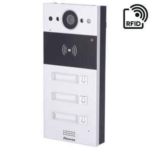 akuvox AK-R20B POSTAZIONE ESTERNA VIDEOCITOFONO 3 CHIAMATE IP LETTORE RFID E NCF VISAK-R20B-3B