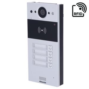 akuvox AK-R20B POSTAZIONE ESTERNA VIDEOCITOFONO 4 CHIAMATE IP LETTORE RFID E NCF VISAK-R20B-4B