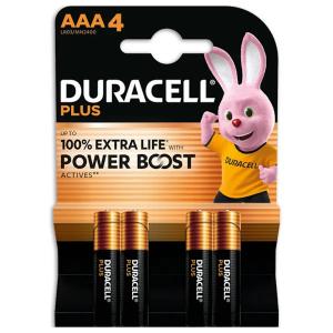 duracell LR03/MN2400 MINISTILO AAA PLUS POWERBOOST - BLISTER 4 BATTERIE MELDU0203