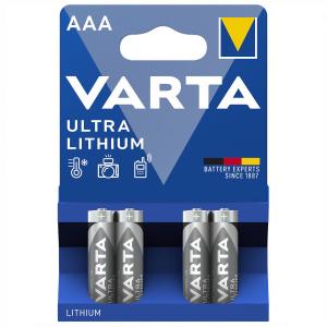 varta LR03/MN2400 MINISTILO AAA ULTRA LITIO VARTA - BLISTER 4 BATTERIE VAR6103301404