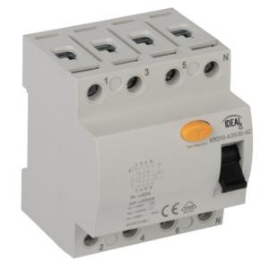 ideal KRD10-4 DIFFERENZIALE PURO 40A 3 POLI + NEUTRO 30MA 10KA CLASSE AC KAN38741