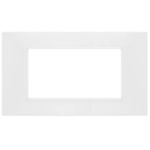 ecova VP42-P4 PLACCA TECNOPOLIMERI BIANCA 4 POSTI VP42 COMPATIBILE VIMAR PLANA ECO27295
