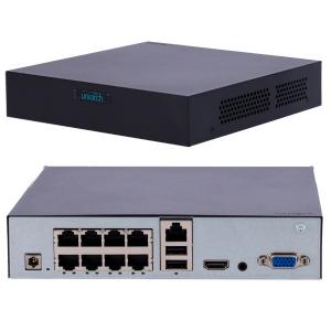 uniview UV-NVR-xxxS3-Px NVR UNIARCH 8 CANALI MAX 6MP BANDA 64MBPS CON INGRESSI POE VISUV-NVR-108S3-P8-ECO
