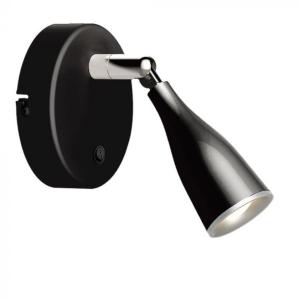 v-tac VT-805  LAMPADA LED PARETE NERA 4.5W BIANCO CALDO IP20 CON INTERRUTTORE LED218676