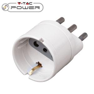 v-tac ADSCHUK ADATTATORE DA SCHUKO A SPINA ITALIANA 16A BIANCO LED8720