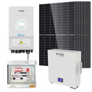 v-tac Solar VT-430KIT-430-36-5A KIT FOTOVOLTAICO 4,30KW MONOFASE INVERTER DEYE V-TAC 3,6KW ACCUMULO 5,12KW LEDKIT430T-36-5-BLACK
