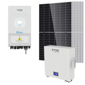 v-tac Solar VT-440KIT-352-36-5A KIT FOTOVOLTAICO 3KW MONOFASE TIER1 INVERTER DEYE V-TAC 3,6KW ACCUMULO 5,12KW LEDKIT440T-36-5-GREY-NQ