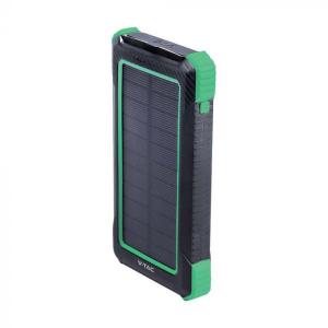 v-tac VT-11111  POWER BANK WIRELESS E SOLARE 10000MAH NERO LED7835