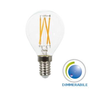 v-tac VT-1996D LAMPADINA LED E14 4W FIL. BIANCO CALDO A BULBO DIMMERAB LED4394