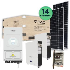 v-tac Solar VT-450MHKIT KIT FOTOVOLTAICO MONOFASE 6,30KW INVERTER DEYE V-TAC 6KW ACCUMULO 2 X 5,12KW LEDKIT450MH-6-2X5-GREY1