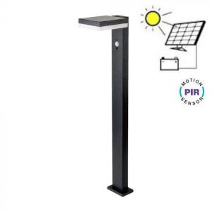 v-tac VT-1167 LAMPADA LED NERA 5.5W BIANCO CALDO CON PANNELLO SOLARE E SENSORE PIR IP54 LED23398