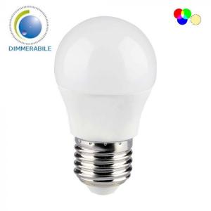 v-tac VT-2224 LAMPADINA LED 4,8W G45 E27 RGB+B.CALDO SMART DIMMERABILE CON TELECOMANDO LED3028