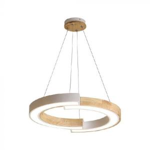 v-tac VT-7828 LAMPADA LED A SOFFITTO BIANCO+LEGNO 32W LUCE BIANCO CALDO IP20 LED10090