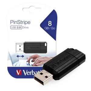 verbatim PINSTRIPE PINSTRIPE FLASH DRIVE USB 2.0 8GB VER49062
