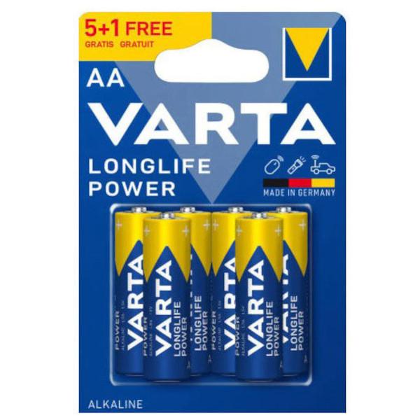 VARTA LR6/MN1500 STILO AA LONGLIFE POWER VARTA - BLISTER 6 BATTERIE VAR4906121496 0