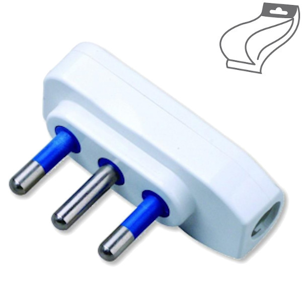 ECOVA  SPINA VOLANTE 2POLI+T 16A BIANCA SALVASPAZIO  ECO30009 0