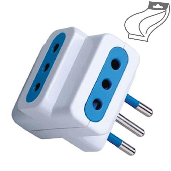 ECOVA  ADATTATORE MULTIPLO 10A 3 PRESE BIANCO ECO30039 0