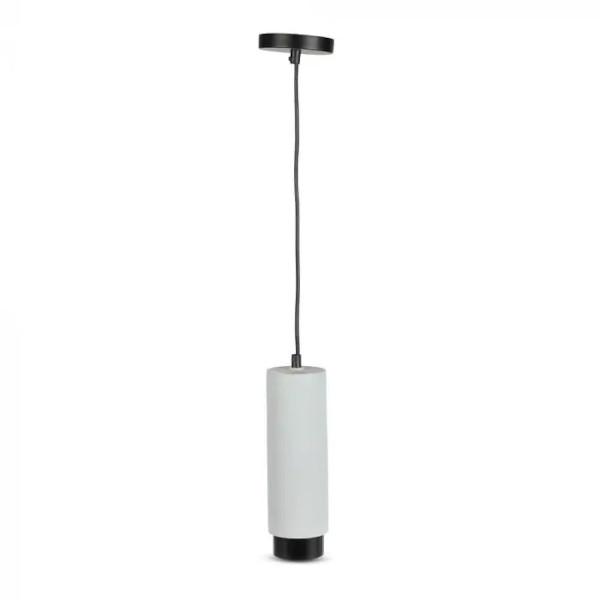 V-TAC VT-864 PORTALAMPADA GU10 PENDENTE GESSO+METALLO GRIGIO CON FINITURA NERA LED3134 0
