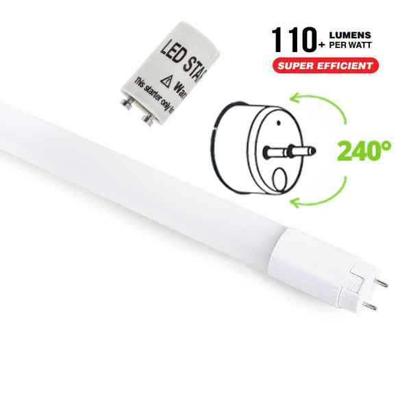 V-TAC VT-062 TUBO A LED 10W BIANCO CALDO 60CM 1100LM CHIP SAMSUNG LED798 0