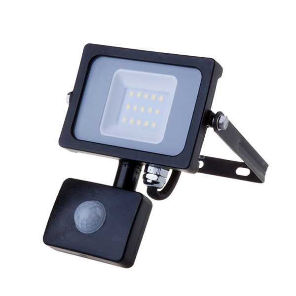 V-TAC VT-10-S FARO LED 10W NATURALE CON SENSORE MOVIMENTO NERO C. SAMSUNG LED437 0