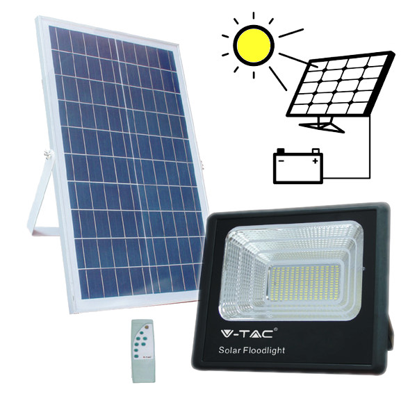 V-TAC VT-200W FARO LED 40W NATURALE BATTERIE CON PANNELLO SOLARE LED8577 0