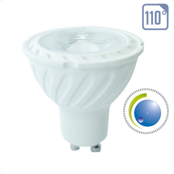 V-TAC VT-247D LAMP. LED GU10 6W 110 GRADI BIANCO NATURALE DIMMERABILE C.SAMSUNG LED21199 0