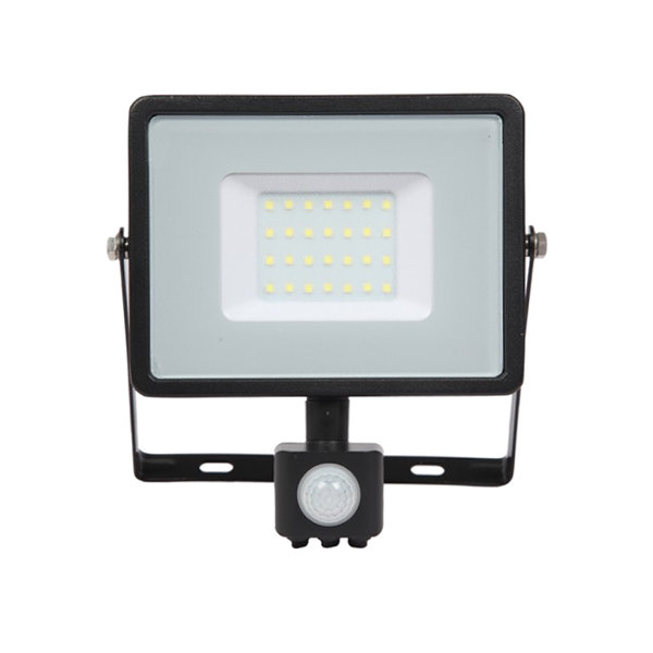 V-TAC VT-30-S FARO LED 30W FREDDO CON SENSORE MOVIMENTO NERO C. SAMSUNG LED462 0