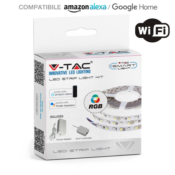 V-TAC VT-5050ALEXA KIT STRISCIA 300 LED MULTICOLORE 5 METRI WIFI LED2583 0
