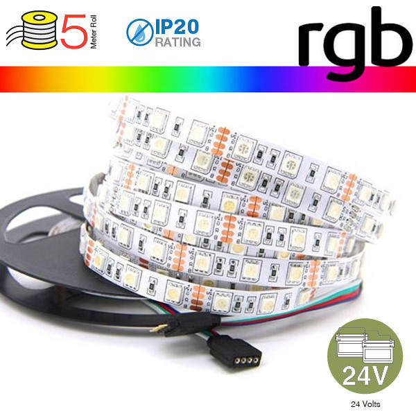 V-TAC VT-5050IP2030R STRISCIA 300 LED MULTICOLORE 5 METRI NON IMPERMEABILE 24VDC LED212591 0
