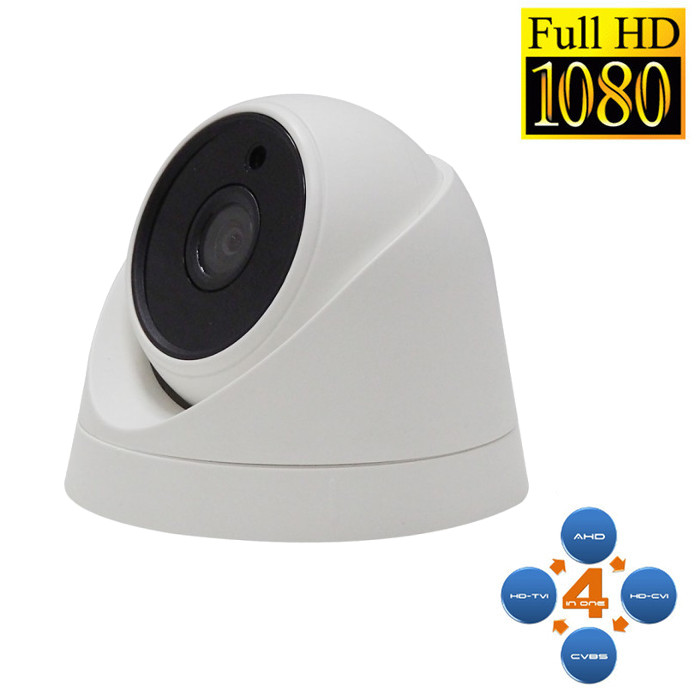 V-TAC VT-5125 CAMERA MINIDOME AHD/TVI/CVI/ANALOGICA 18 IR 2MP CMOS IN ABS LED8474 0