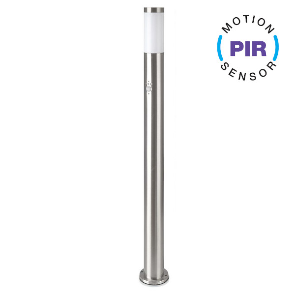 V-TAC VT-838SS PORTALAMPADA DA TERRA 1 X E27 ACCIAIO INOX IP44 110 CM SENSORE MOVIMENTO LED8967 0