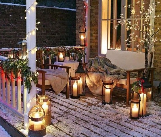 Decorare con lanterne per Natale Decorare con lanterne per Natale